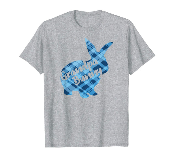 Grandpa Bunny Rabbit Plaid Easter Spring Matching Shirt