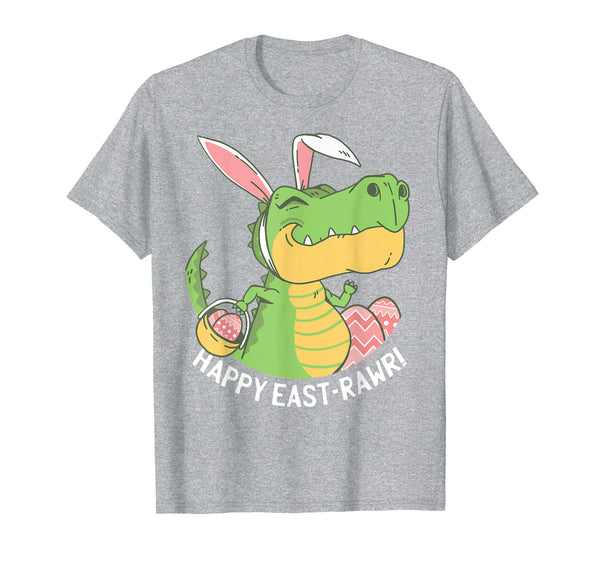 HAPPY EASTRAWR Shirt T Rex Dinosaur Easter Bunny Egg Kids