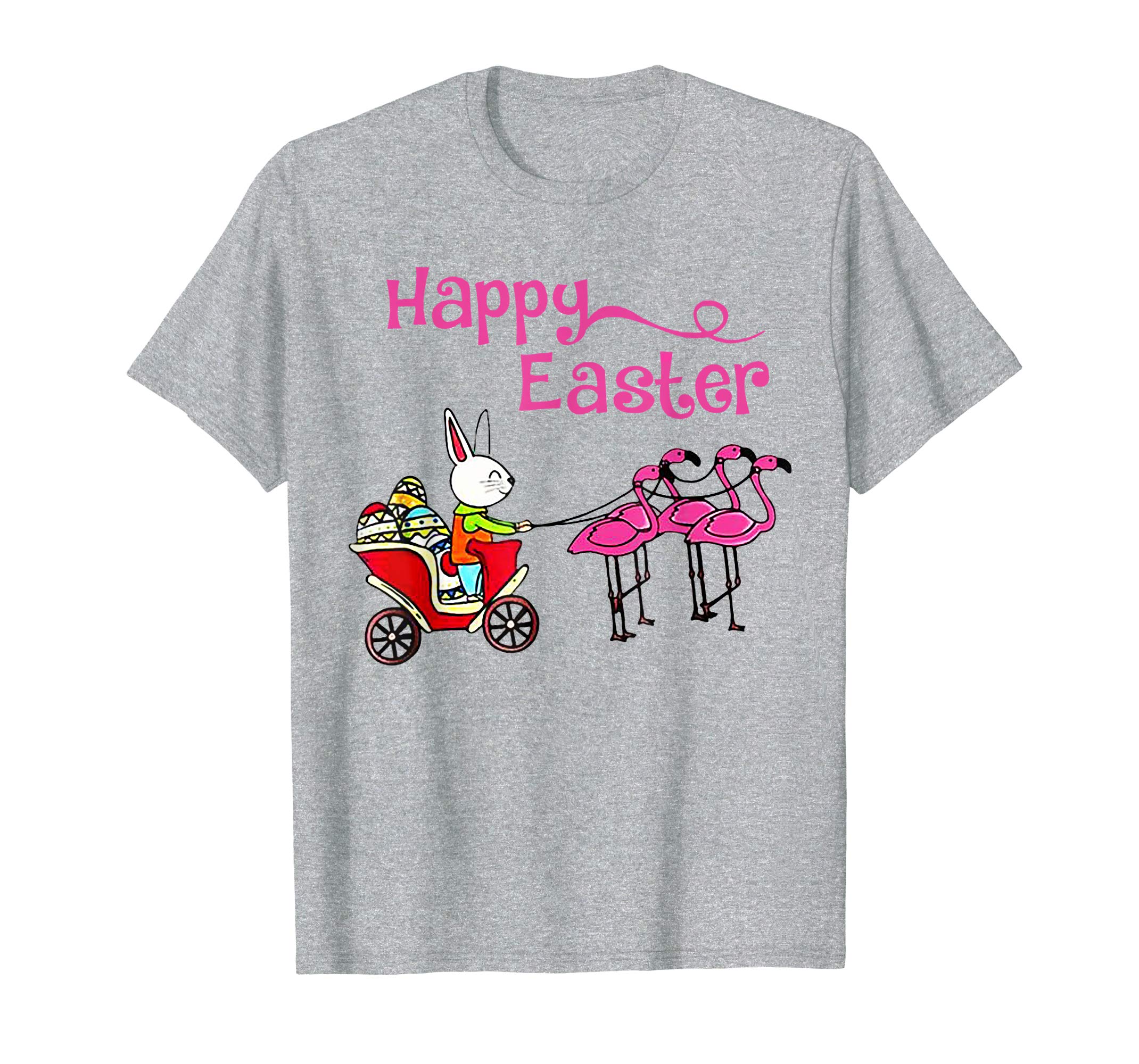 Crazy Rabbit With Easter Eggs Tee Flamingo Tee shirt