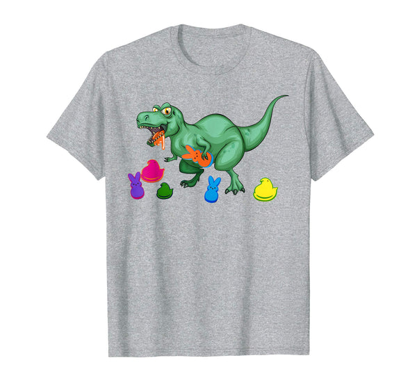 Easter T-rex Dinosaur Eat Peeps Shirt Easter Outfit Boy Kid