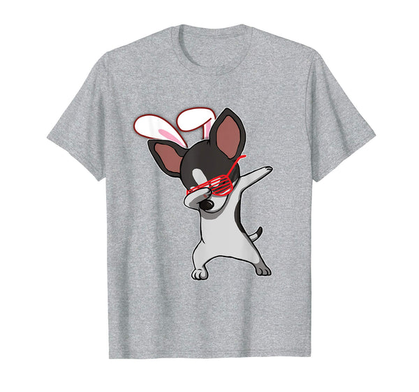 Easter Bunny Dabbing Chihuahua Dog Tshirt Rabbit Ears Gift