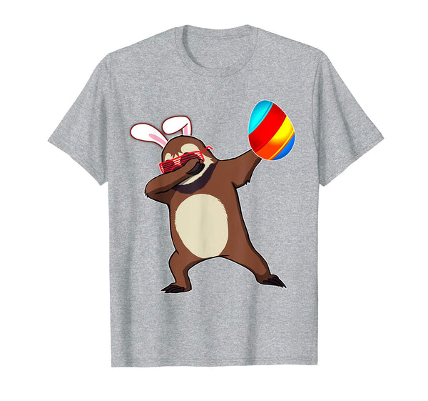 Easter Bunny Dabbing Sloth Tshirt Egg Ears Animal Gift