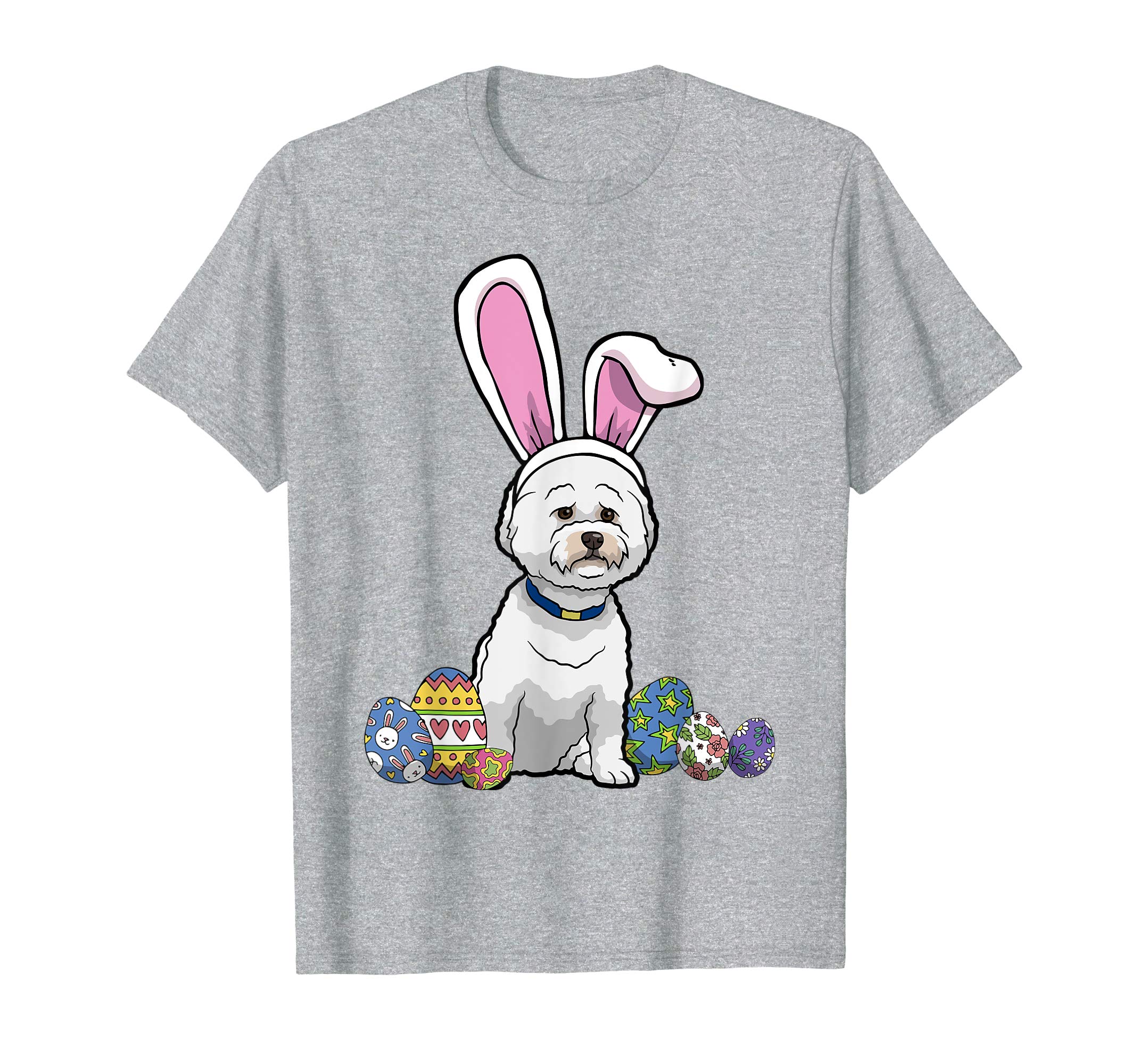 Bichons Frise Dressed As Easter Bunny With Rabbit Ears Shirt