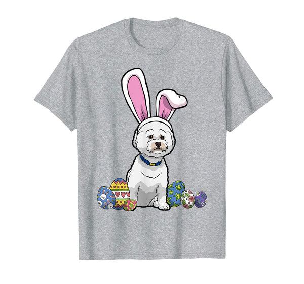 Bichons Frise Dressed As Easter Bunny With Rabbit Ears Shirt
