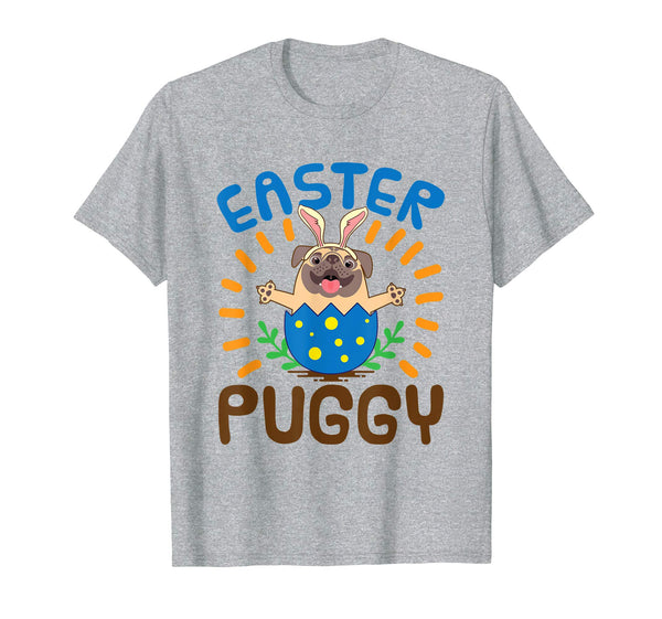 Easter Pug T Shirt Bunny Ears Egg Easter Puggy