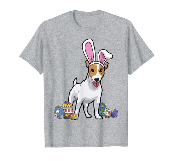 Russell Terrier Dressed As Easter Bunny Rabbit Ears T-Shirt