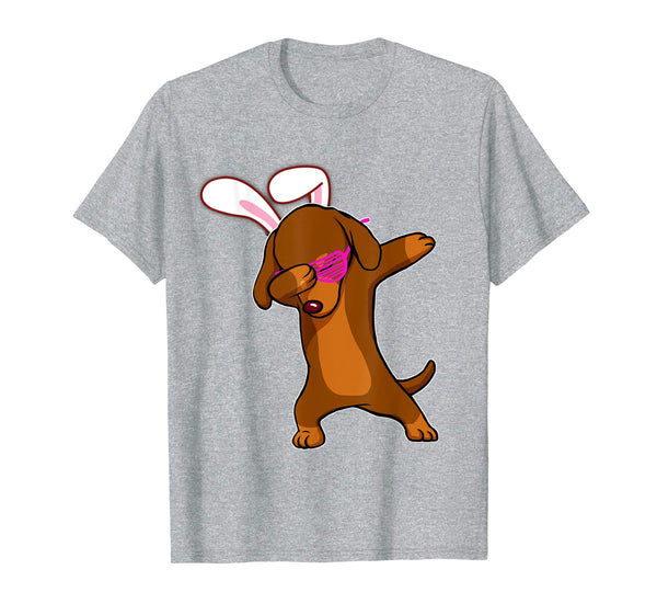Easter Bunny Dabbing Dachshund Dog Tshirt Rabbit Ears Gift
