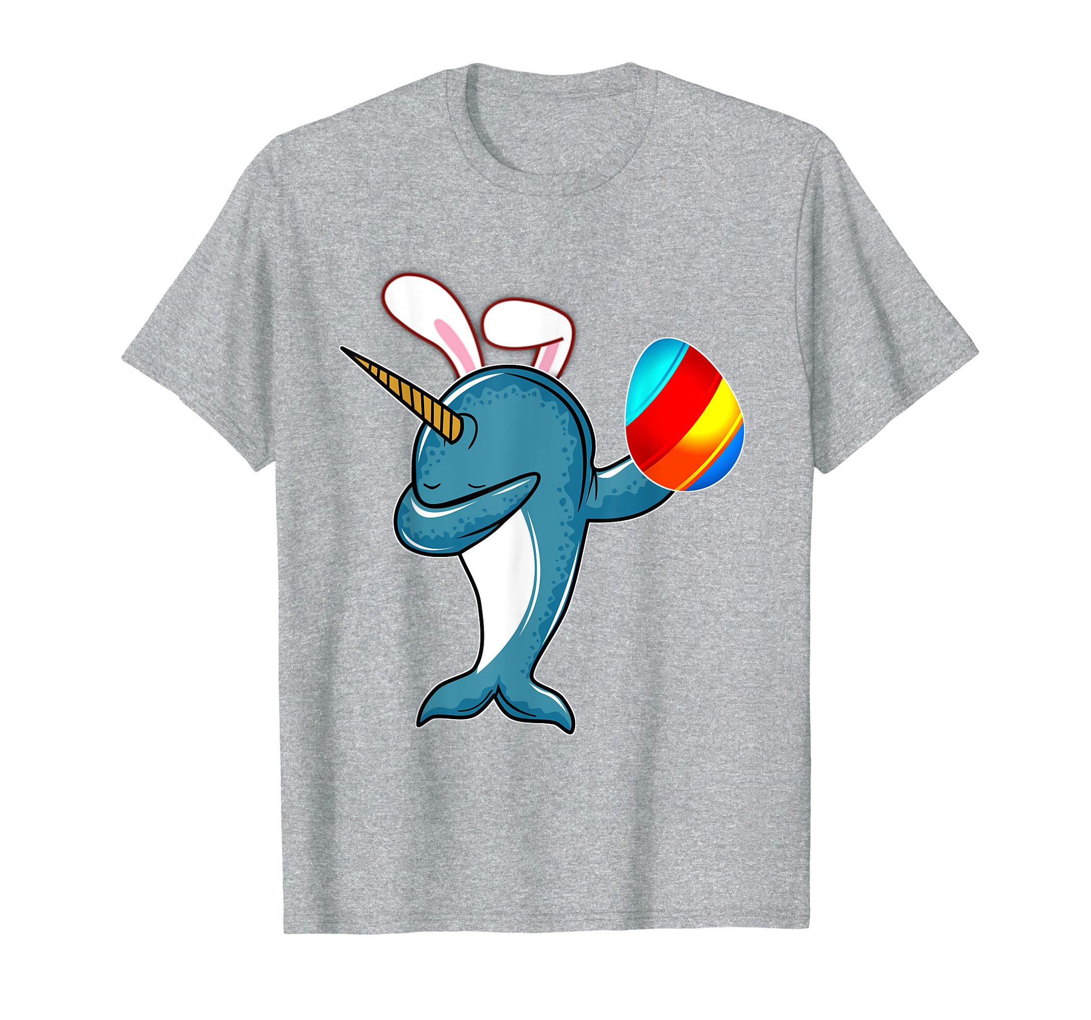Easter Bunny Dabbing Narwhal Unicorn Tshirt Egg Ears Gift