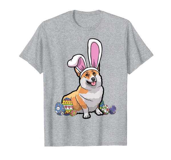 Funny Corgi Dressed As Easter Bunny With Rabbit Ears T-Shirt