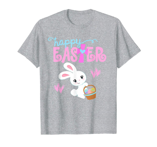 HAPPY EASTER Bunny Shirt Christian Love Jesus Shirt Girl Kid