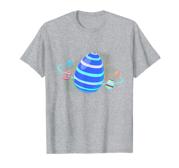 Egg Planet Space Easter Day T-Shirt