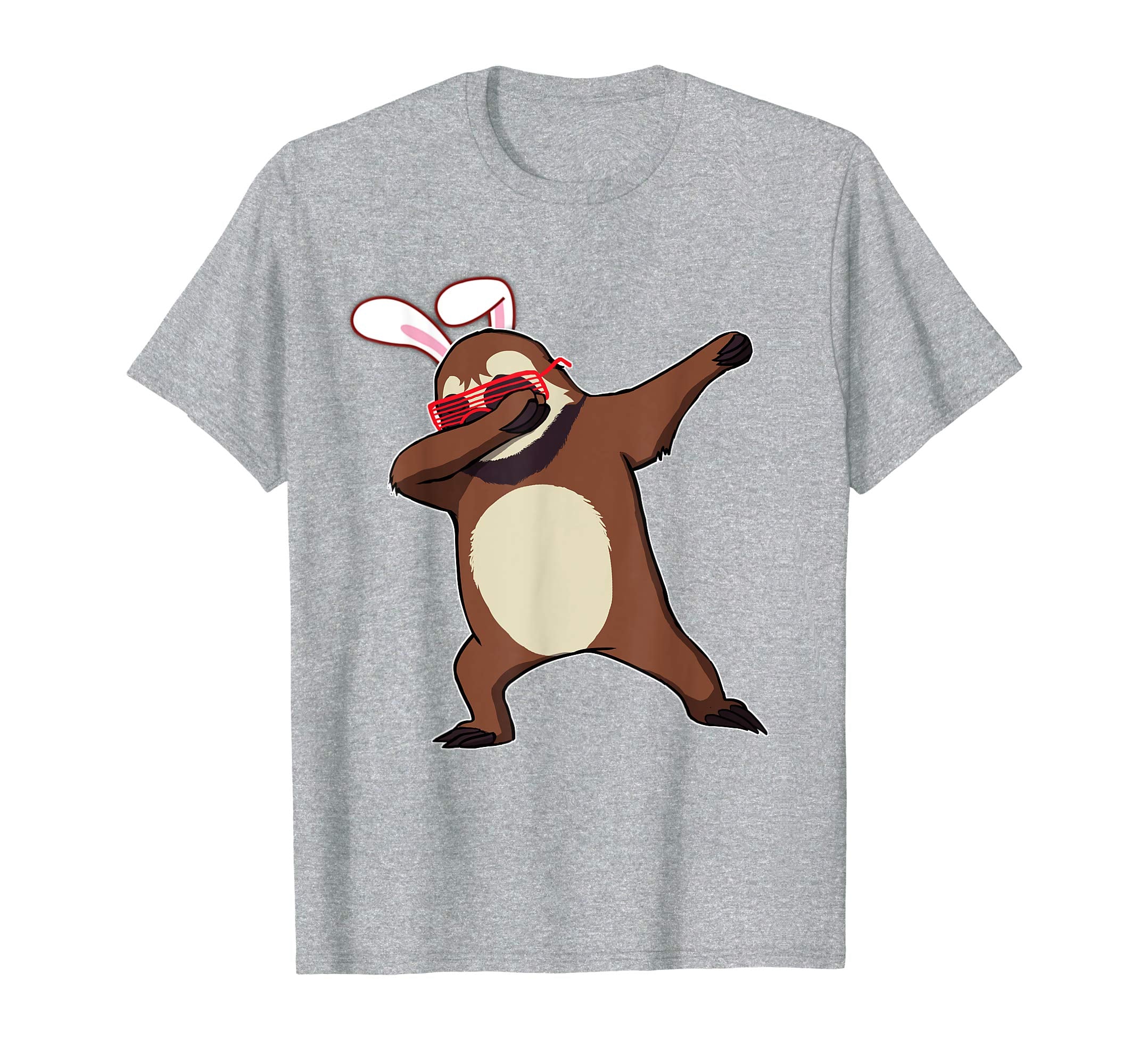 Easter Bunny Dabbing Sloth Tshirt Rabbit Ears Animal Gift