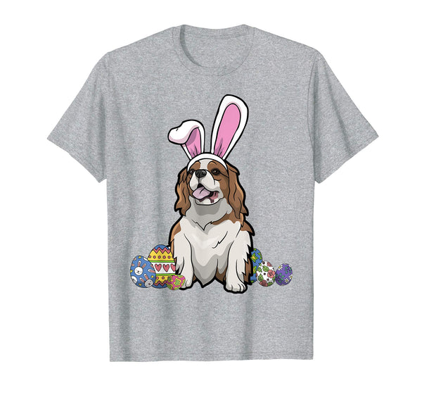 Spaniel Dressed As Easter Bunny With Rabbit Ears T-Shirt