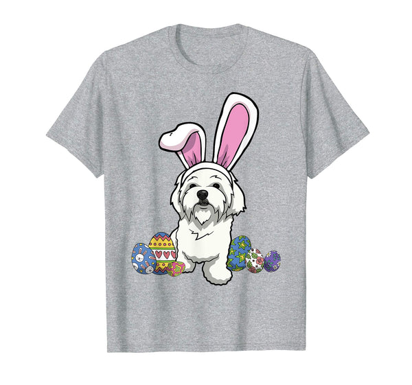 Maltese Dressed As Easter Bunny With Rabbit Ears T-Shirt