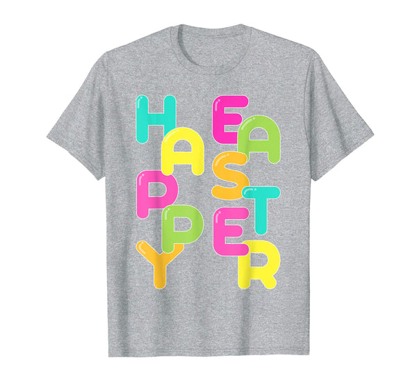 Happy Easter Shirt Colorful Letters Easter Gift
