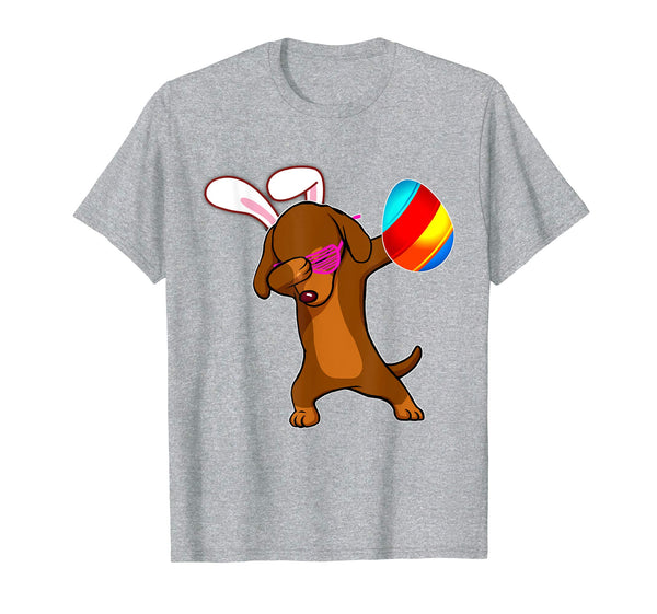 Easter Bunny Dabbing Dachshund Dog Tshirt Egg Ears Gift