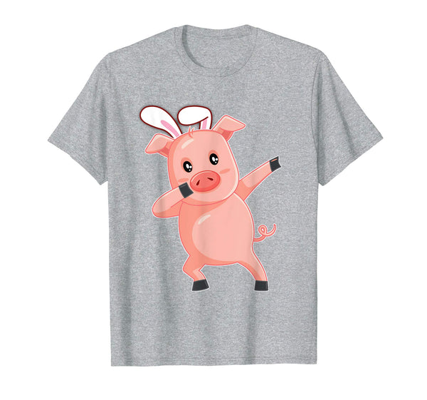 Easter Bunny Dabbing Pig Hog Tshirt Rabbit Ears Animal Gift