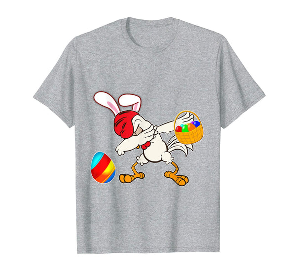Easter Bunny Dabbing Chicken Tshirt Easter Egg Basket