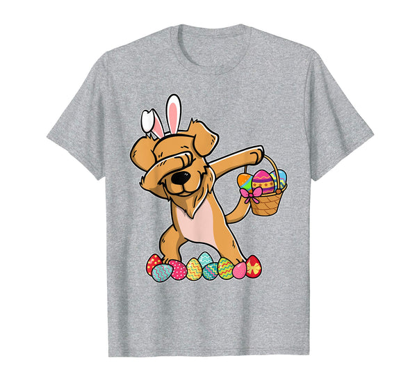 Golden Retriever Dab Dabbing Easter Bunny Egg Basket T-Shirt