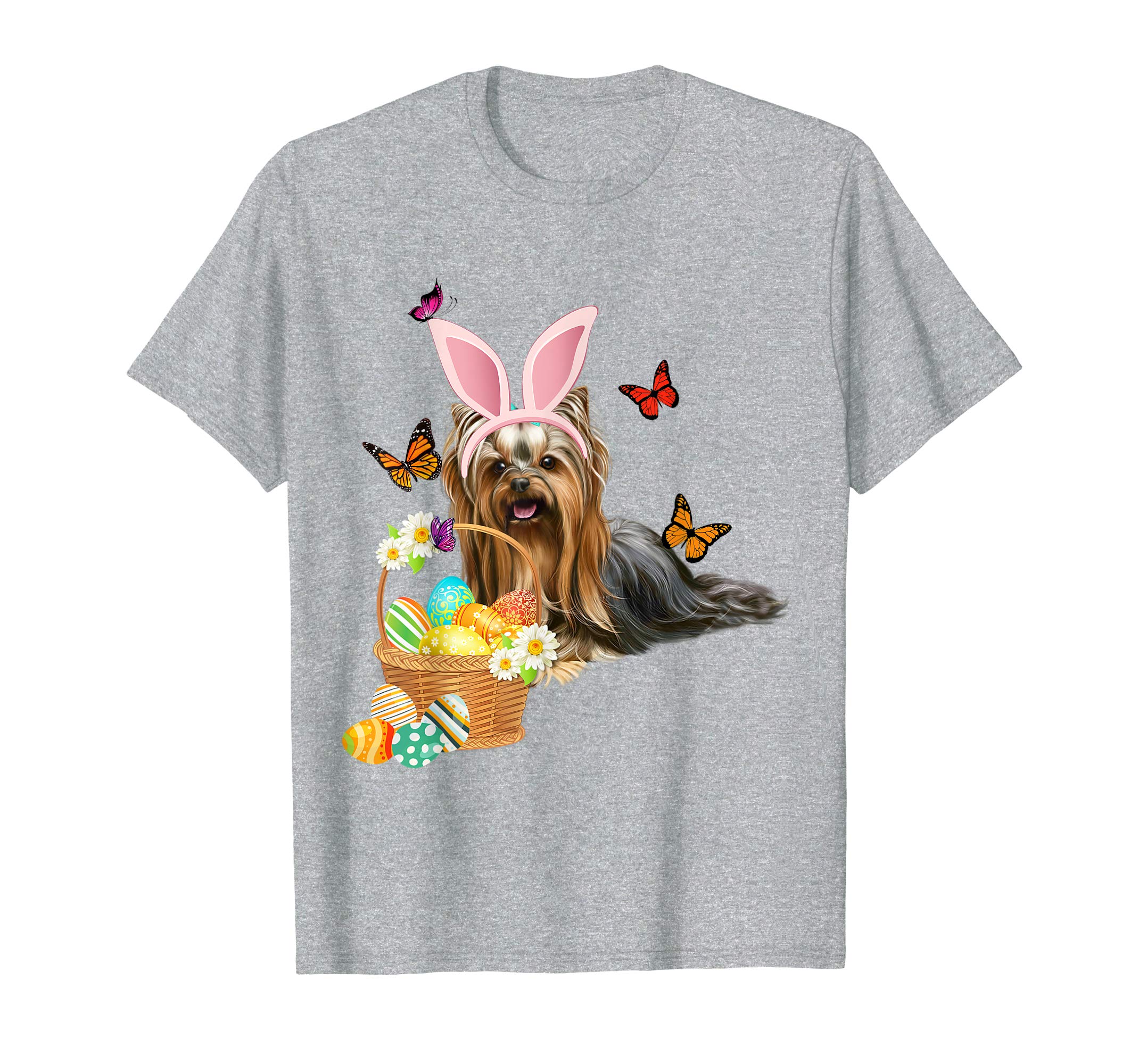 Yorkshire terrier Bunny Hat Rabbit Easter Eggs Shirt