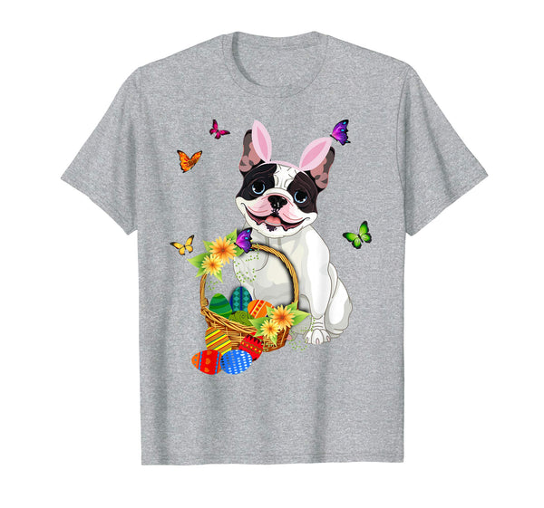 French Bulldog Bunny Hat Rabbit Easter Eggs Shirt