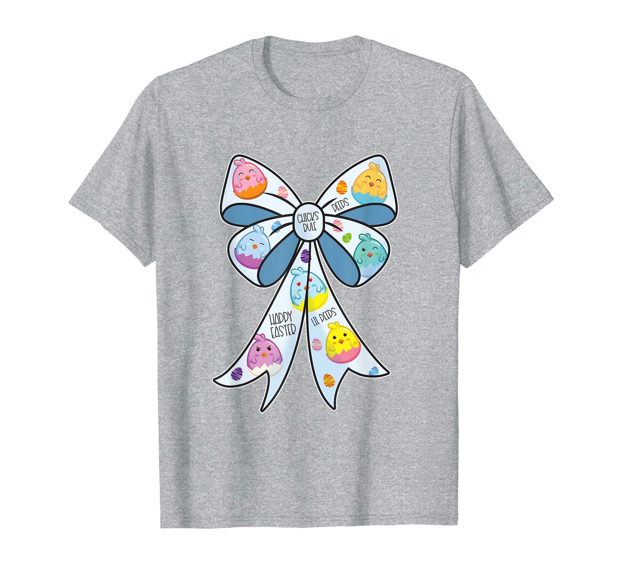 Cute Easter shirt for Girls Bow t-shirt Egg Hunt Chick Tee