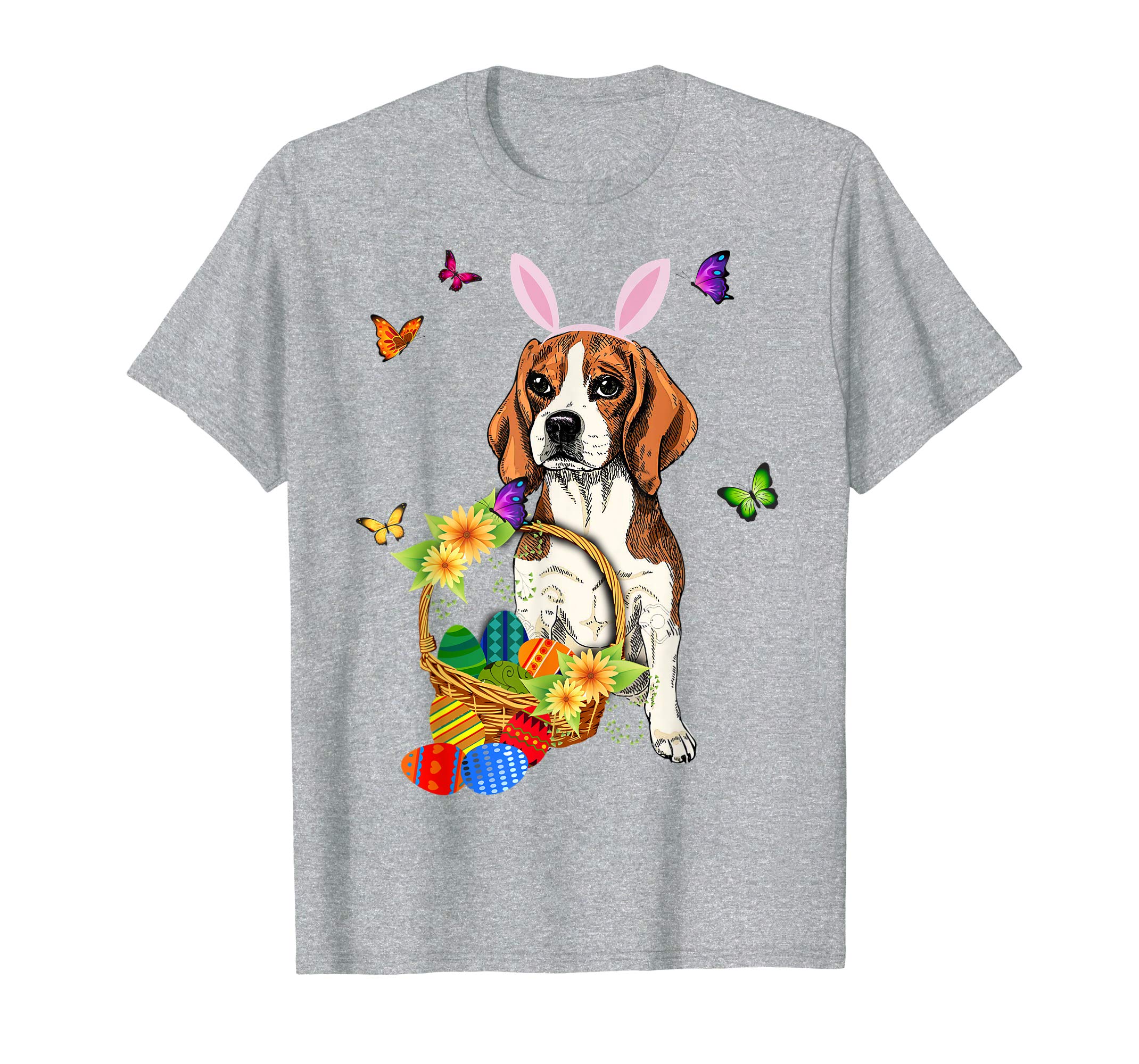 Beagle Bunny Hat Rabbit Easter Eggs Shirt