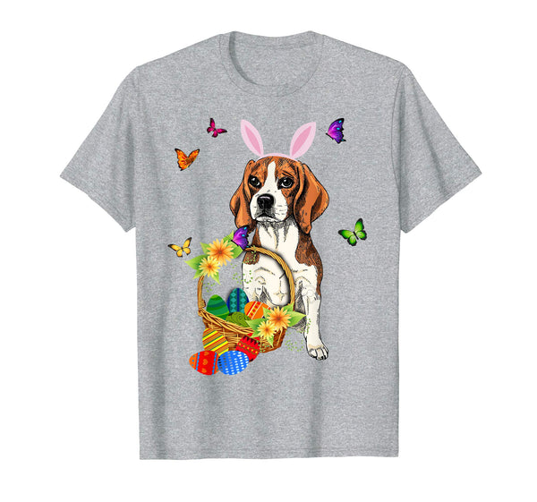 Beagle Bunny Hat Rabbit Easter Eggs Shirt