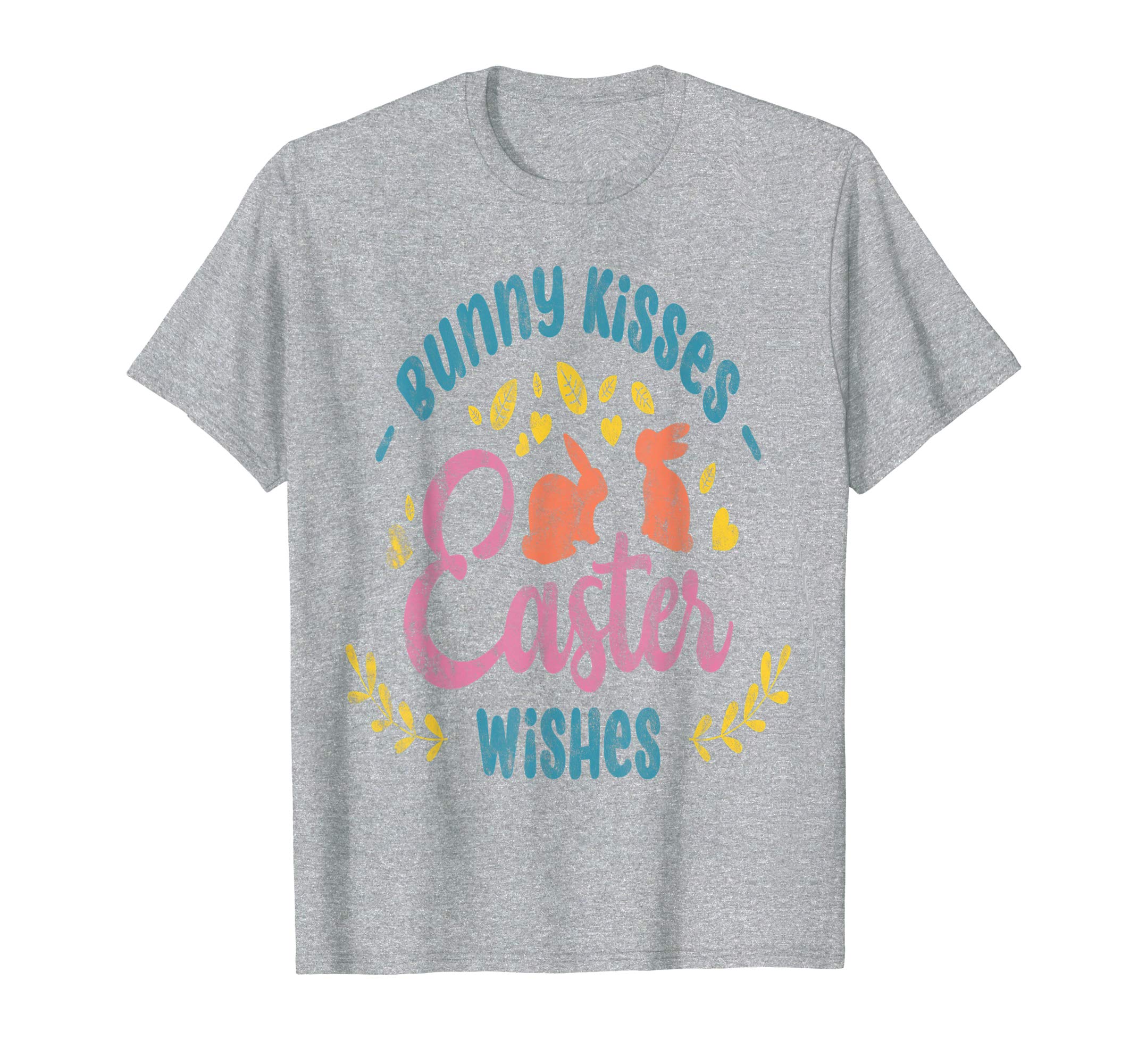 Bunny Kisses Easter Wishes T-Shirt Gift Women