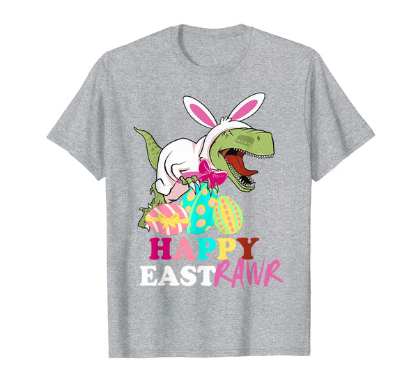 Funny Easter T rex Dino Eggs Happy Eastraw Kids Boys Tshirt