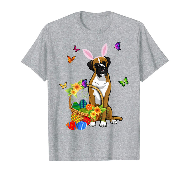 Boxer Bunny Hat Rabbit Easter Eggs Shirt