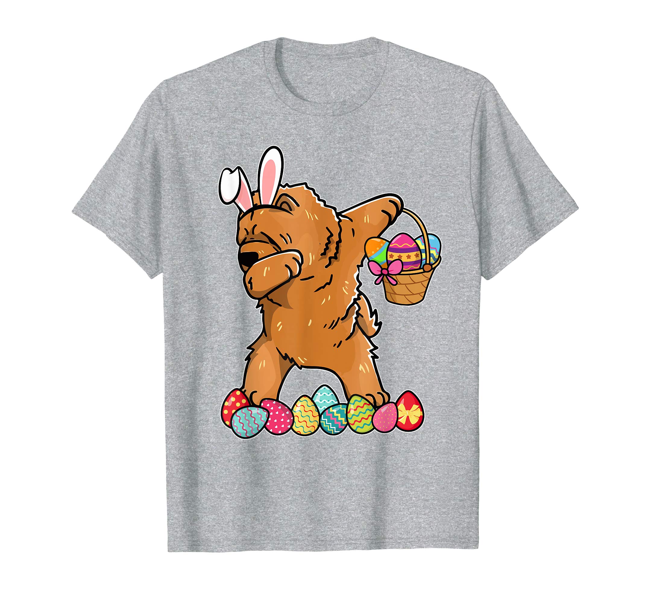 Chow Chow Dabbing Easter Bunny Egg Basket Hunting T-Shirt