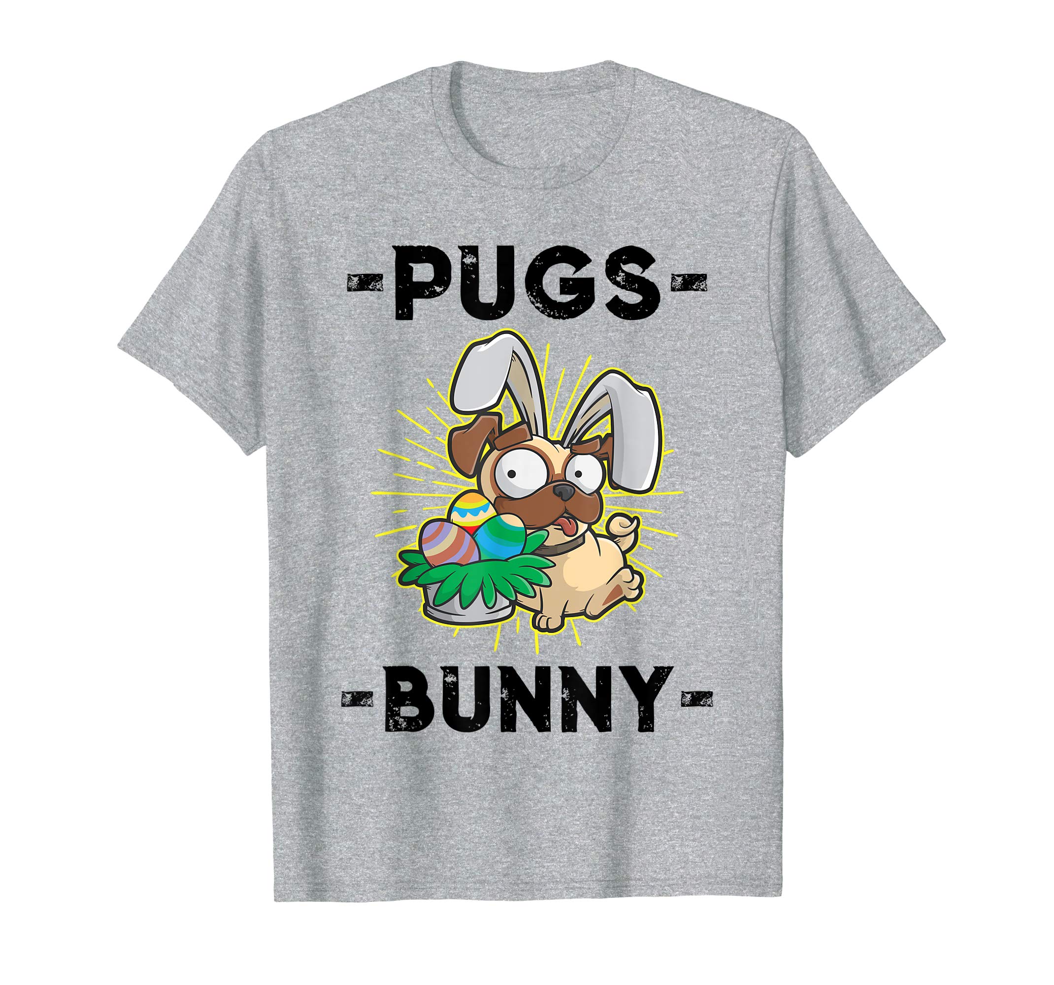 Dog Easter Egg Hunter Pugs Bunny T-Shirt Gift for Girl & Boy