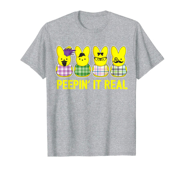 Peep Shirt Peepin it Real Hipster t-shirt Easter Bunny Gift