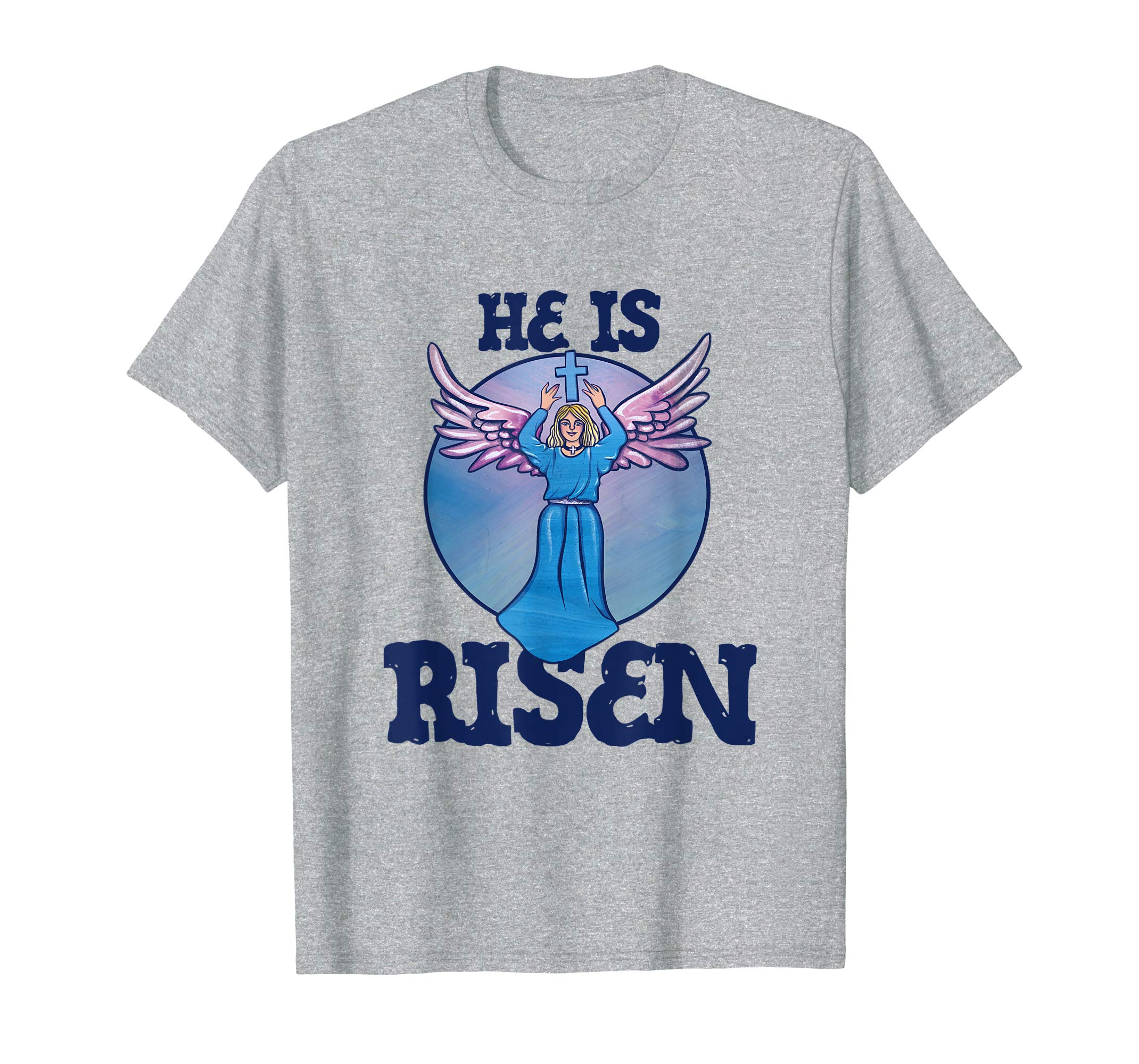 He is Risen t-shirt Christian Easter Sunday Angel Artwork