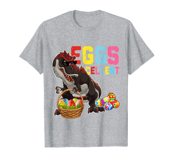 Dinosaur T-rex Bunny Ears Egg Cellent Easter Basket T-Shirt