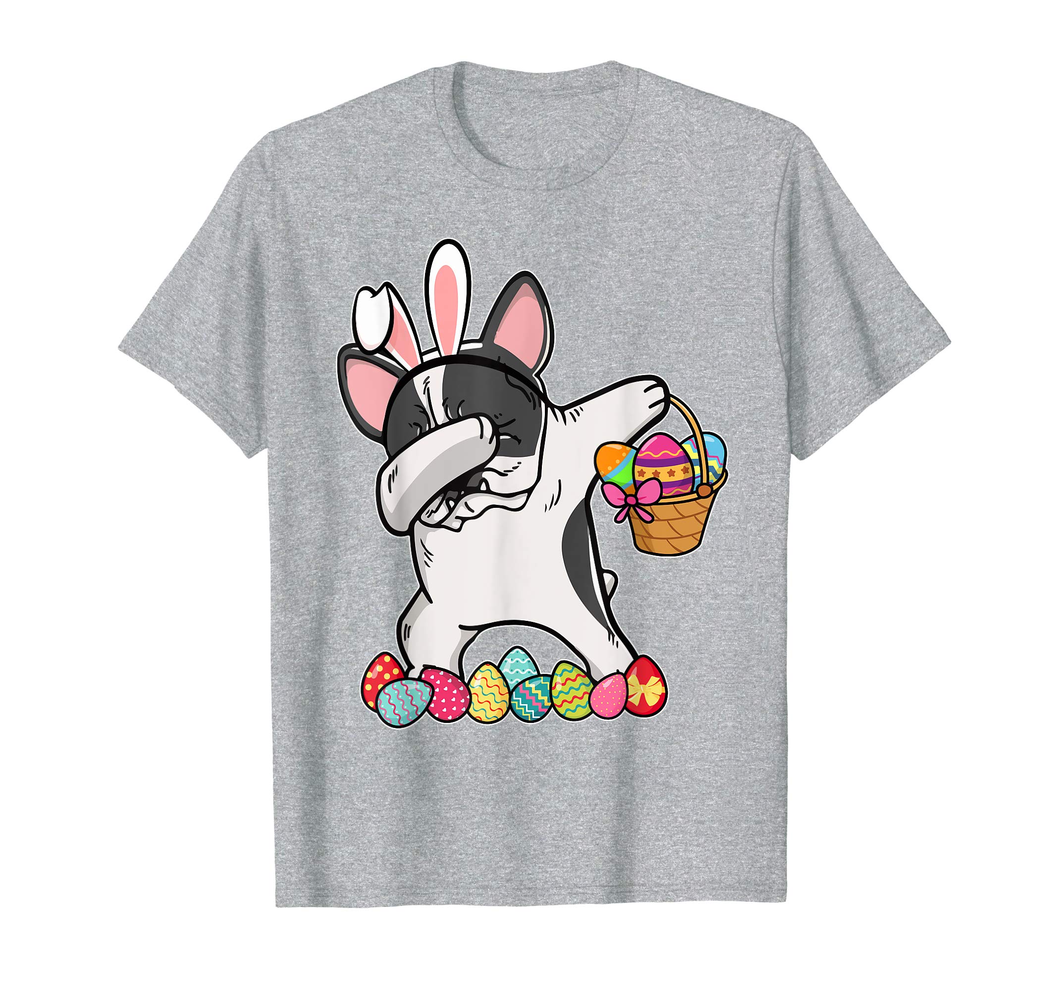 French Bulldog Dabbing Easter Bunny Egg Basket Hunting Shirt