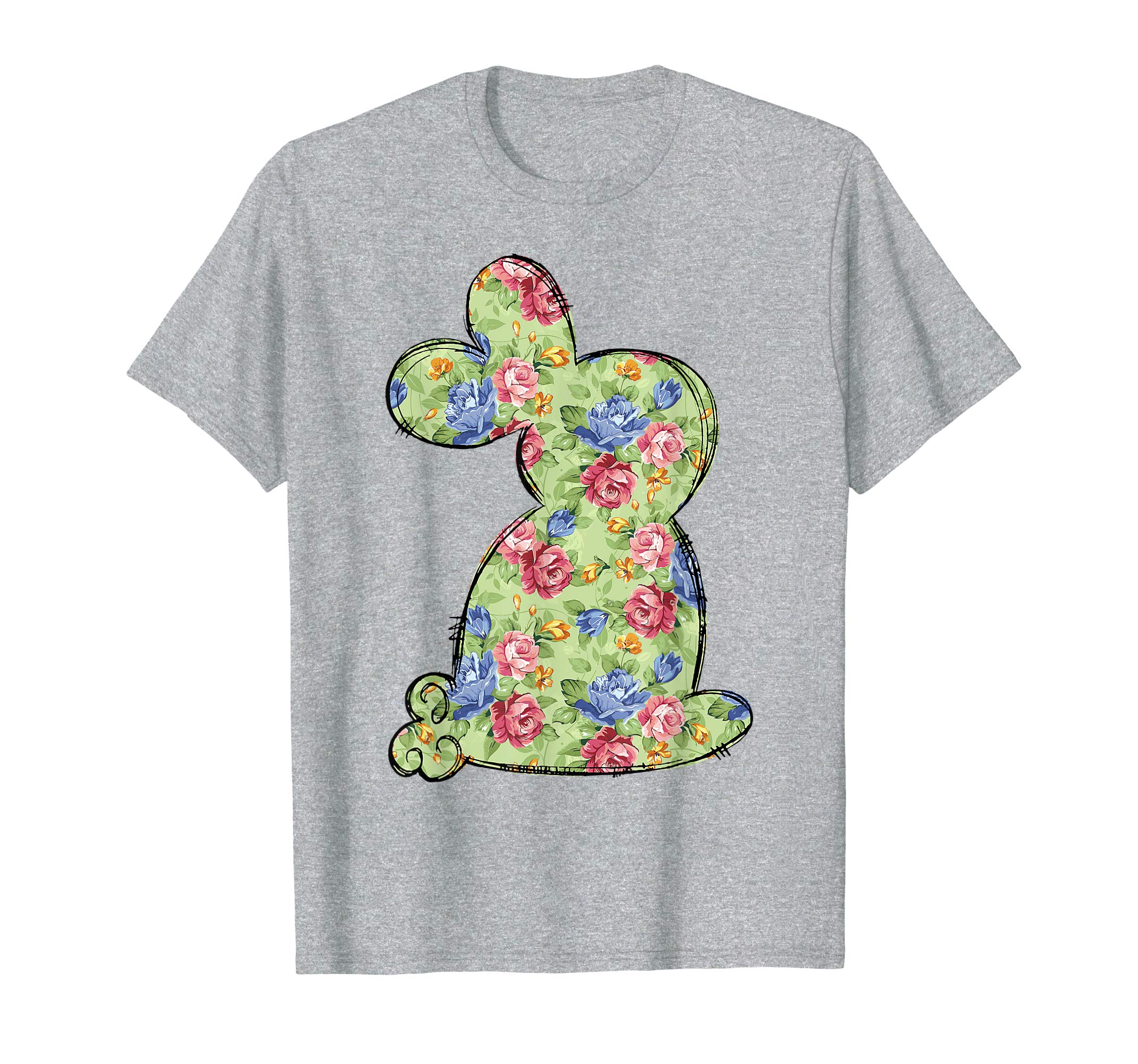 Easter Floral T Shirt Bunny Gift Rabbit T-shirt