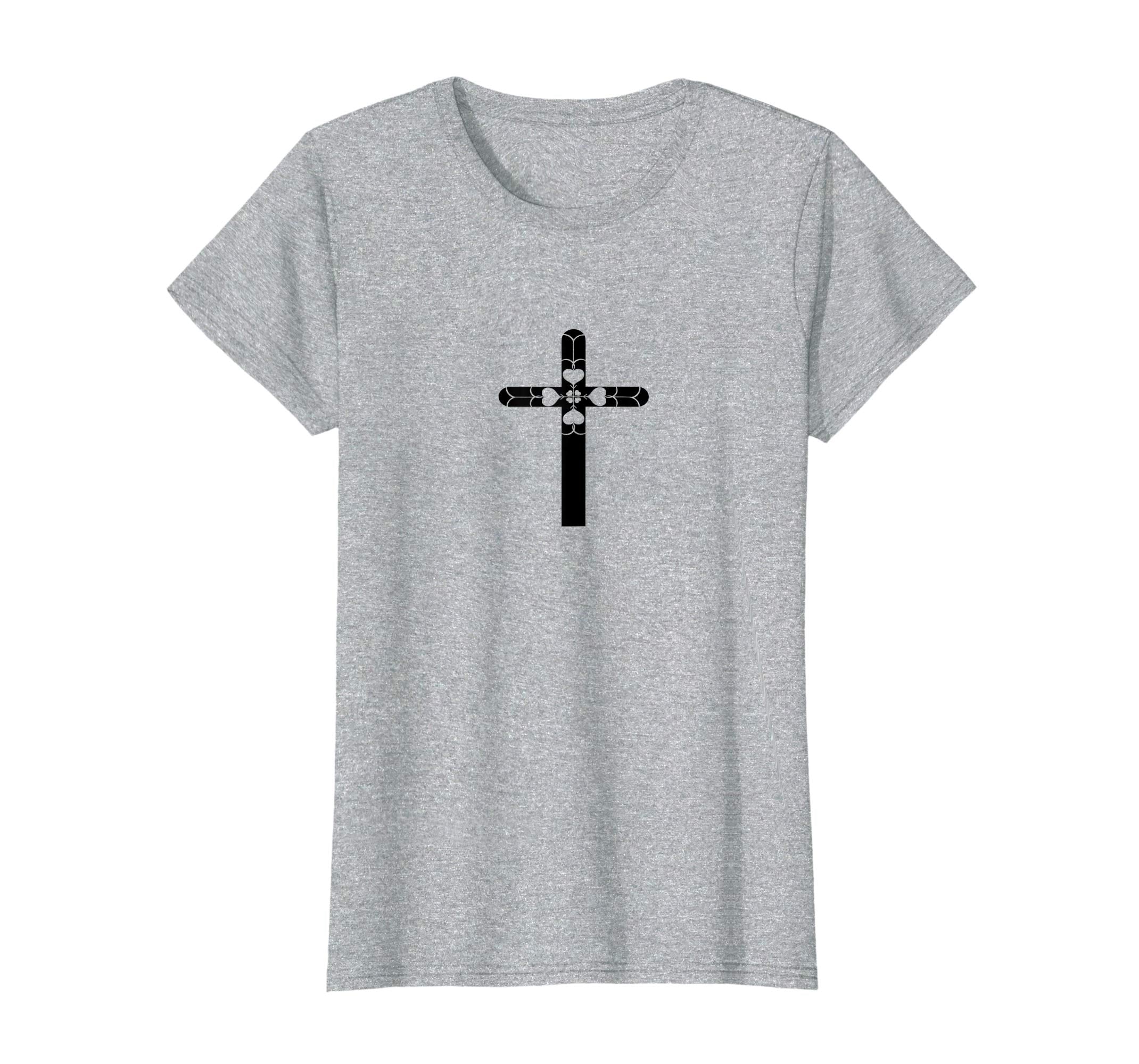 Christian Love Heart Cross Inspirational Easter Tee Shirt