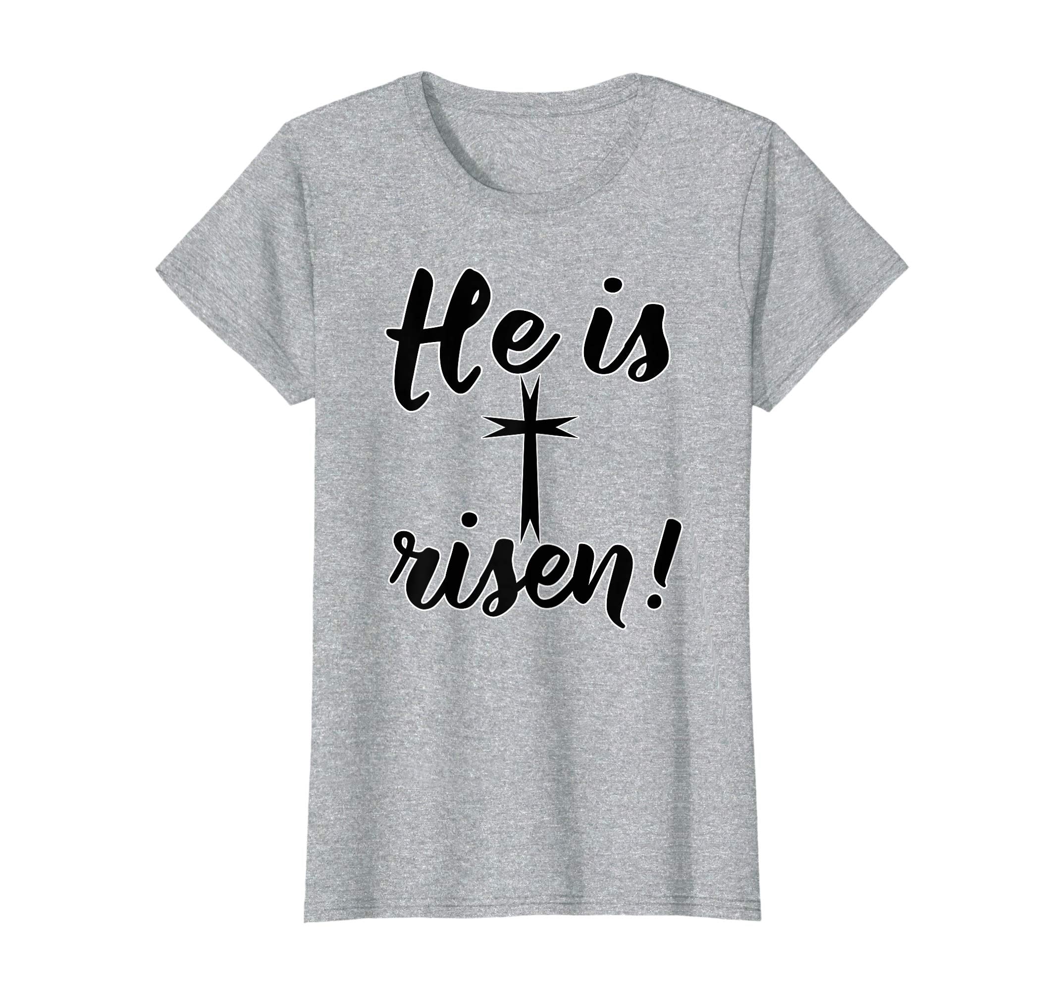 HE IS RISEN Easter T-shirt with Floral Detail