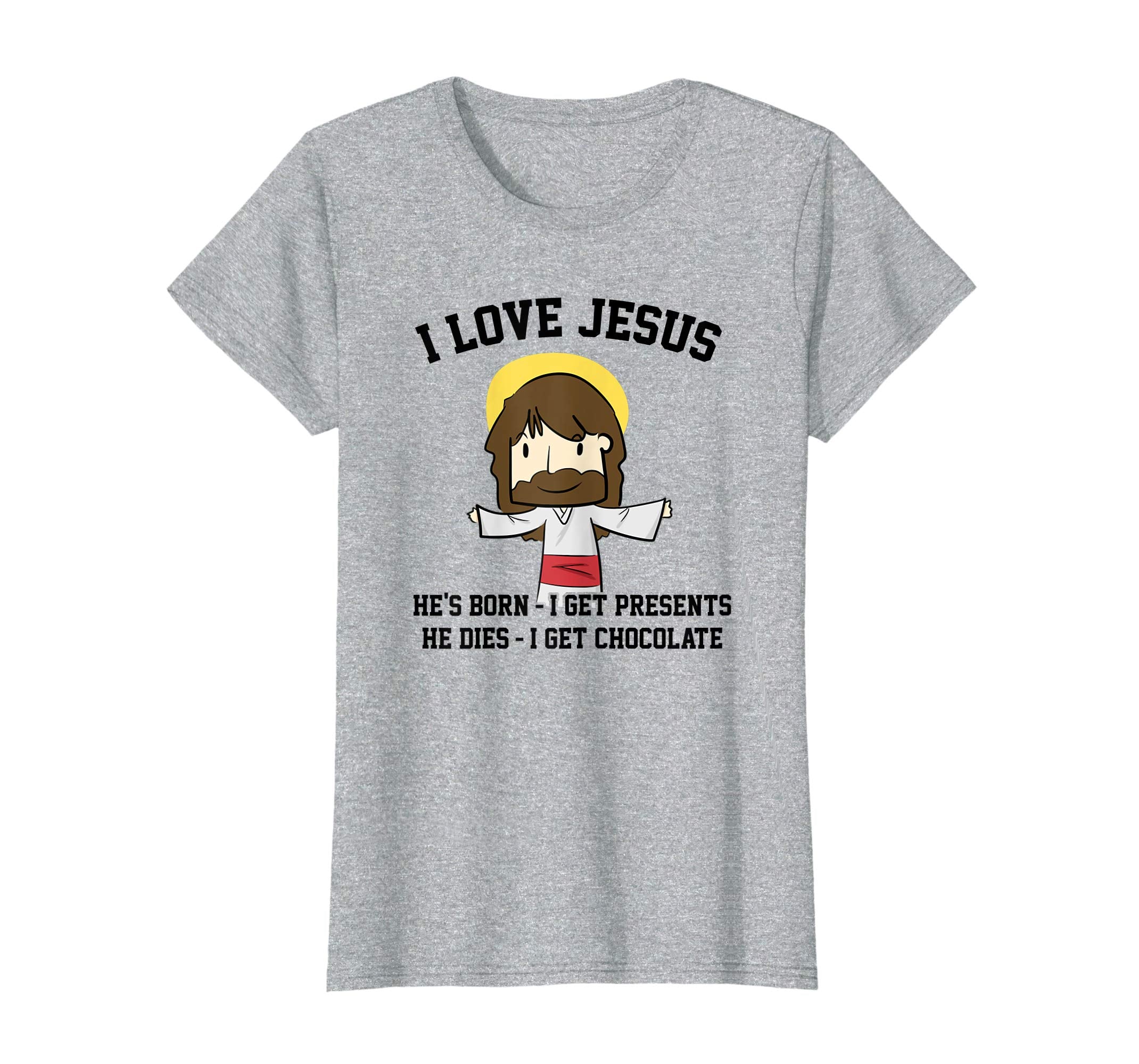 I Love Jesus T Shirt Presents and Chocolate Easter Shirt