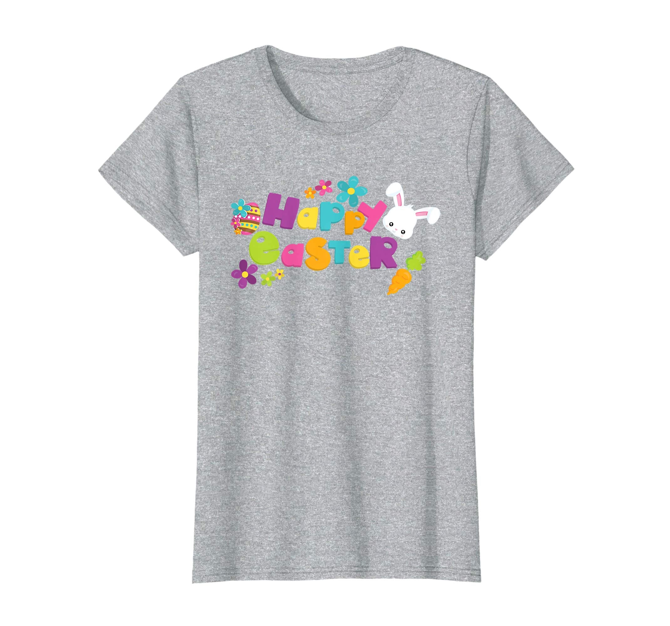 Happy Easter T-Shirt Cute Bunny Flower Carrots TShirt