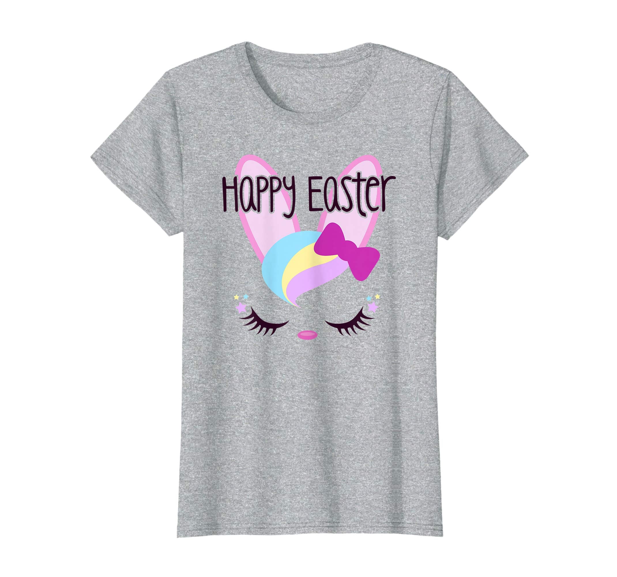 HAPPY EASTER Bunny Face Shirt Girls Kid Toddler Love Bunnies
