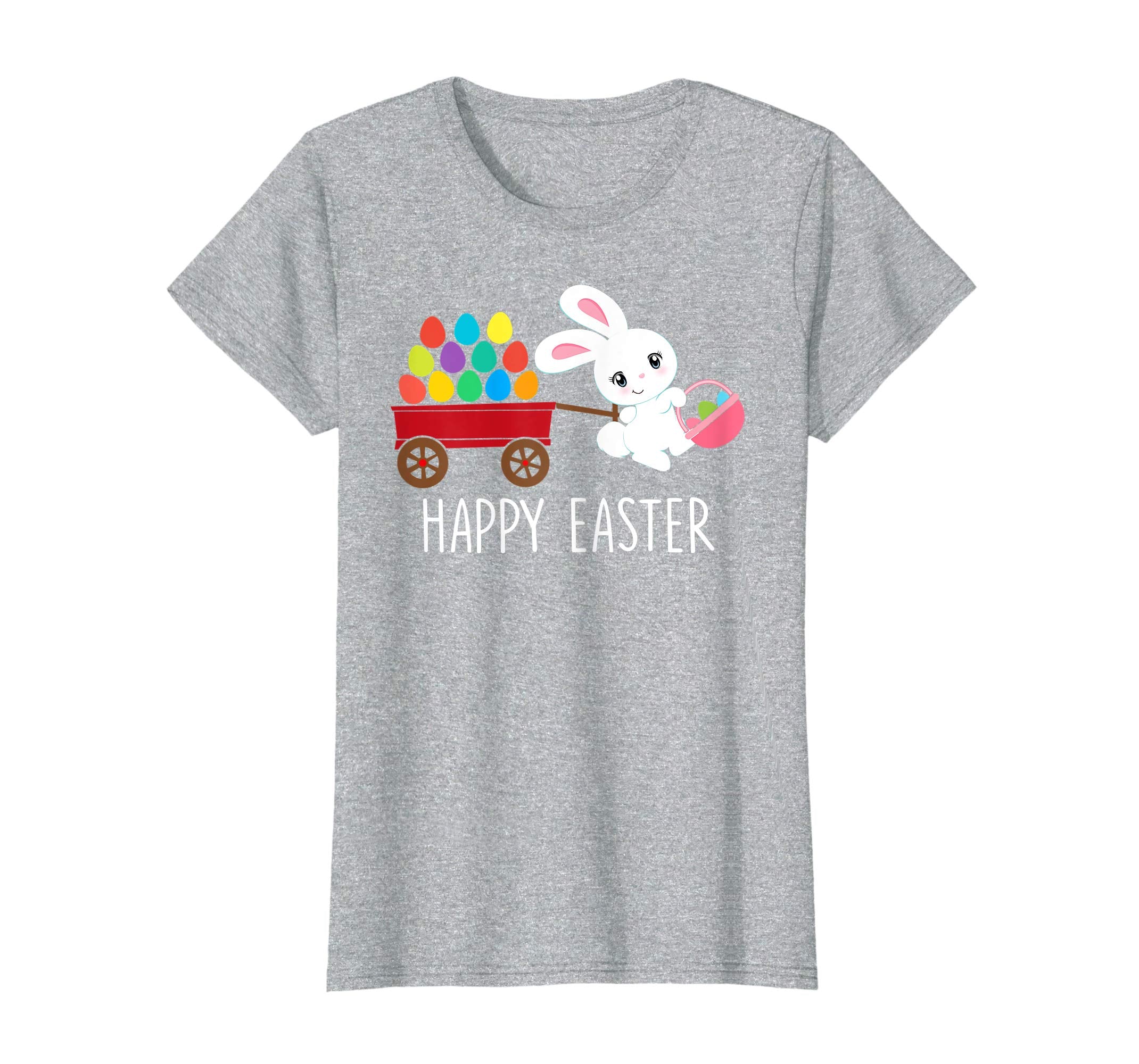 HAPPY EASTER Bunny Egg Hunt Basket Shirt Girls Kids Toddlers