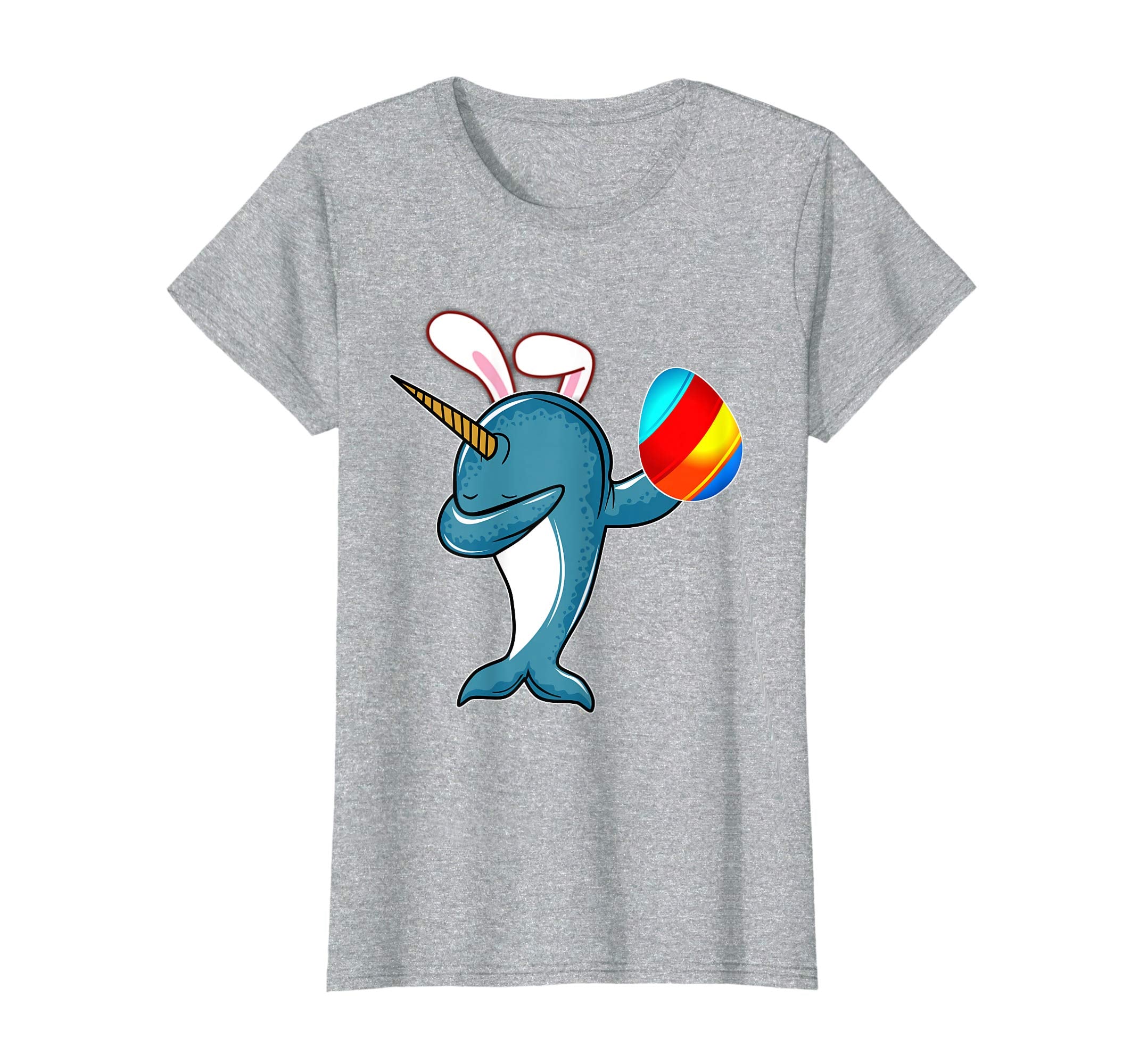 Easter Bunny Dabbing Narwhal Unicorn Tshirt Egg Ears Gift