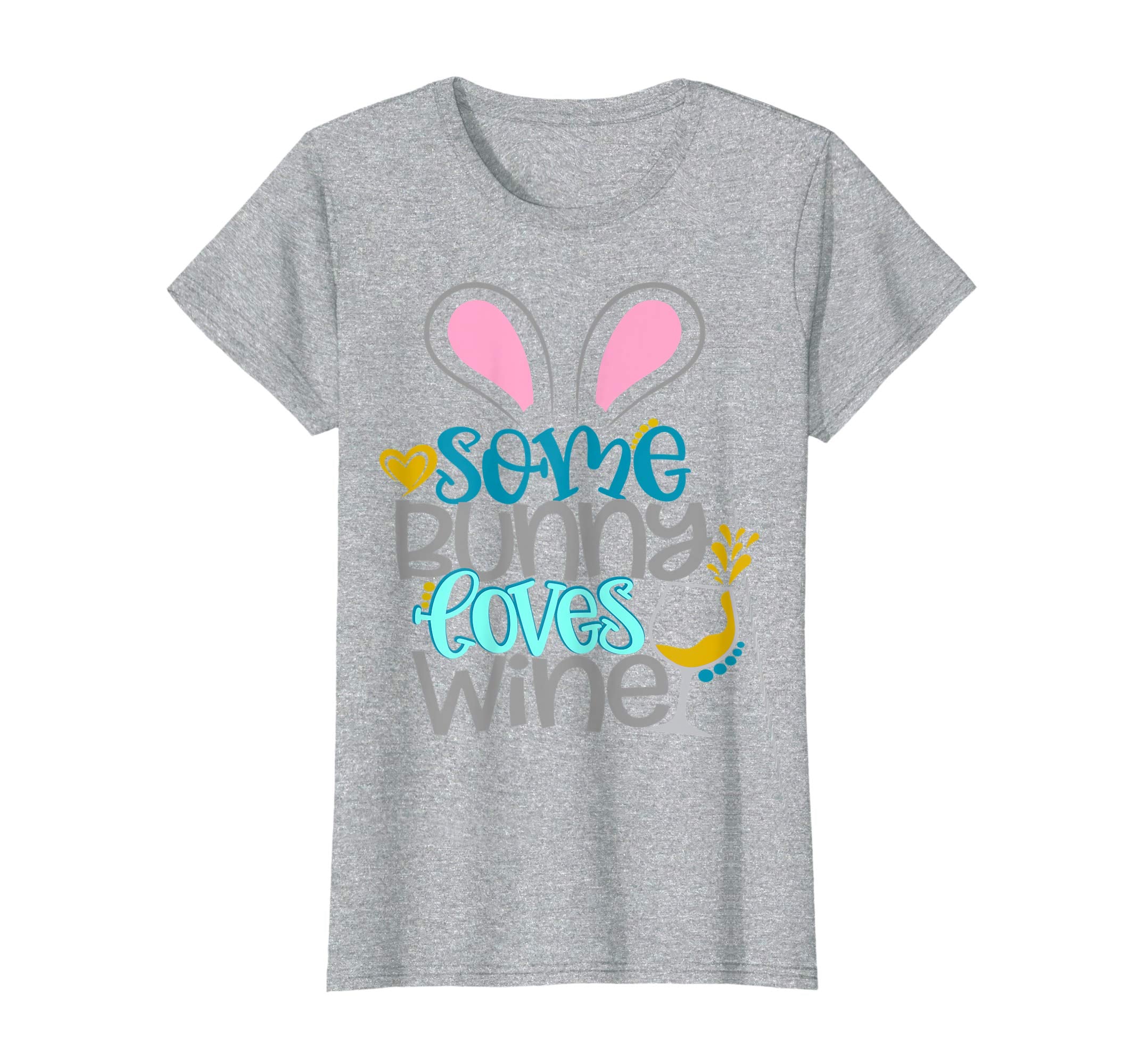 Some Bunny Loves Wine Mom Easter Shirt Cute Women Wife