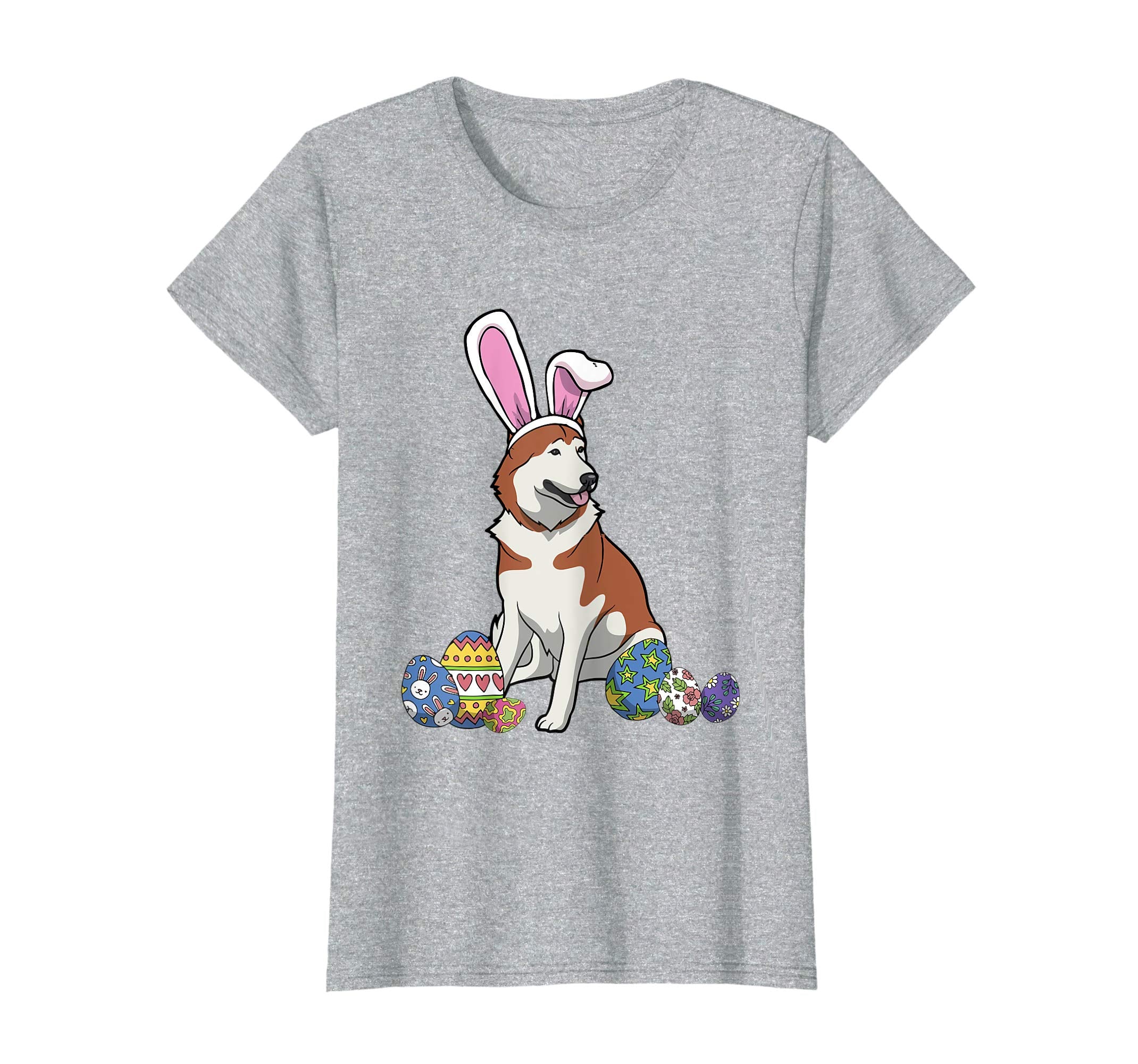 Funny Akita Dressed As Easter Bunny With Rabbit Ears T-Shirt