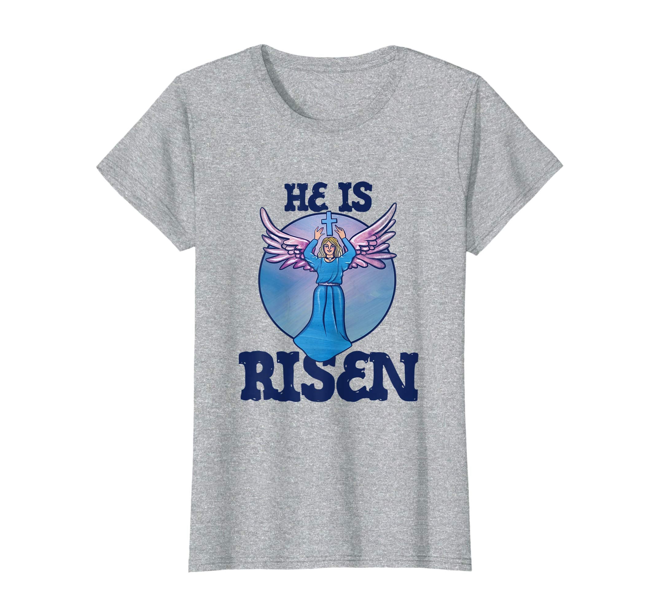 He is Risen t-shirt Christian Easter Sunday Angel Artwork