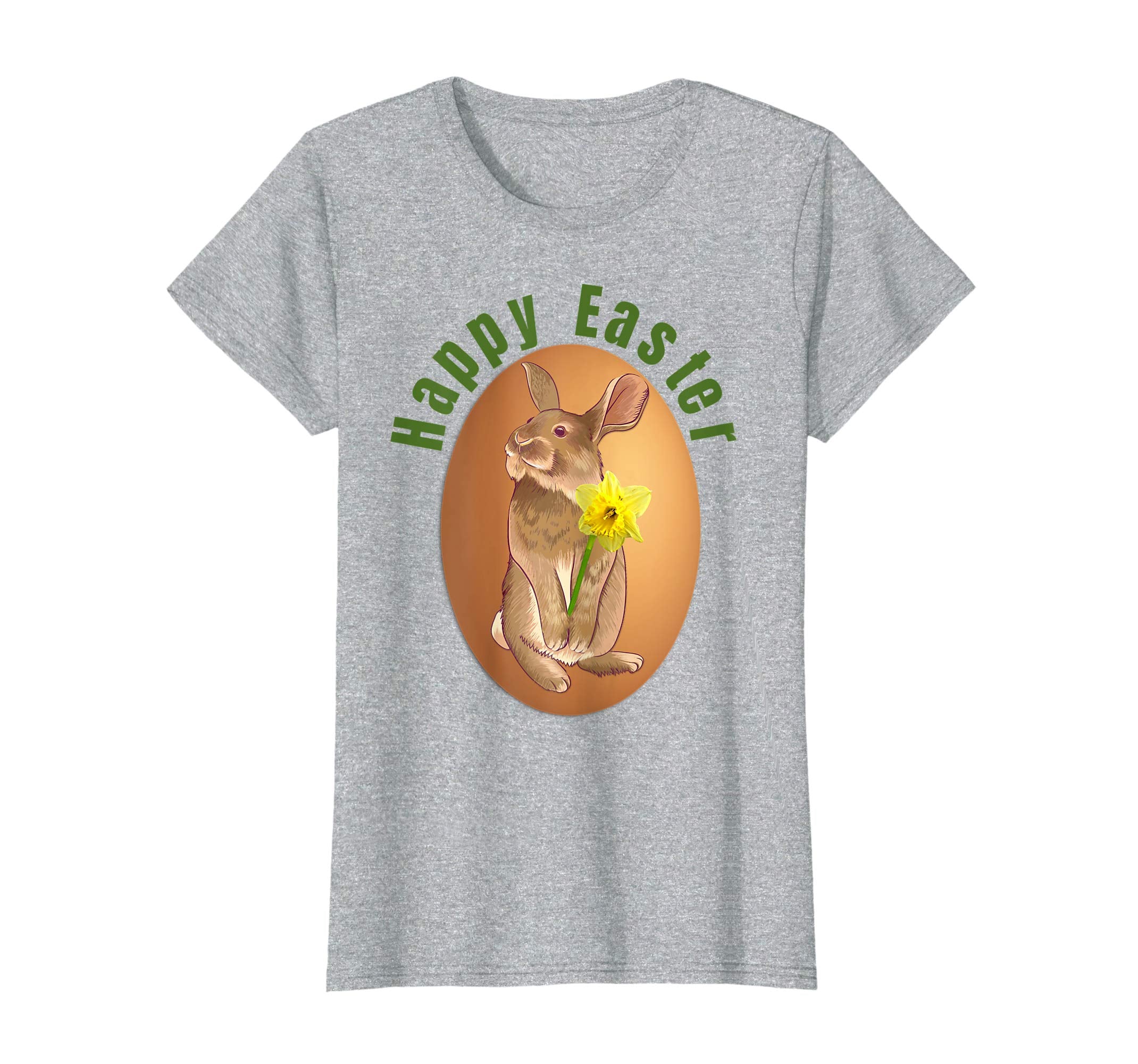 Bunny Rabbit &amp; daffodil spring flower Happy Easter T shirt