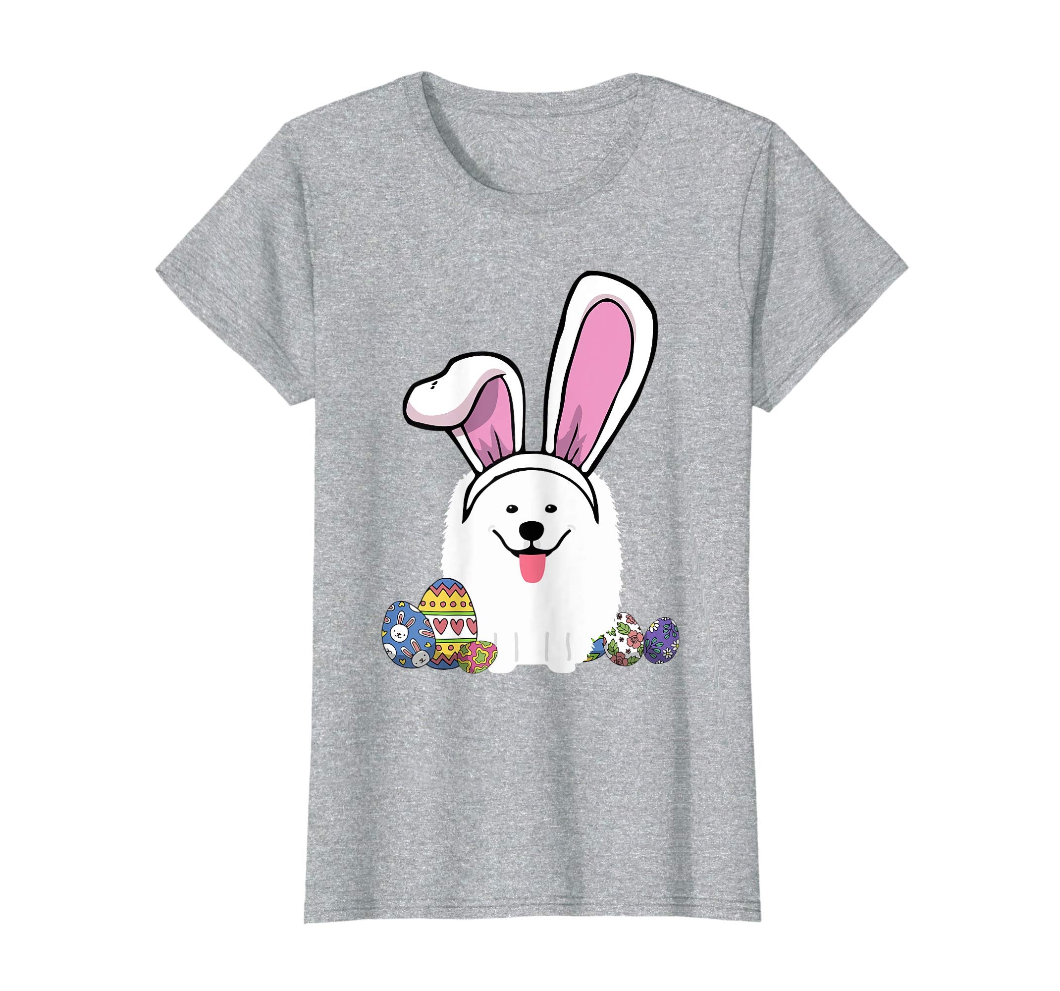 Samoyed Dressed As Easter Bunny With Rabbit Ears T-Shirt